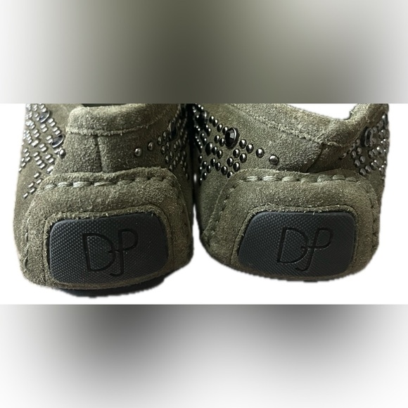 Donald J Pliner Suede Studded Loafers, Women’s Size 7.5M, Olive Green - Picture 9 of 13